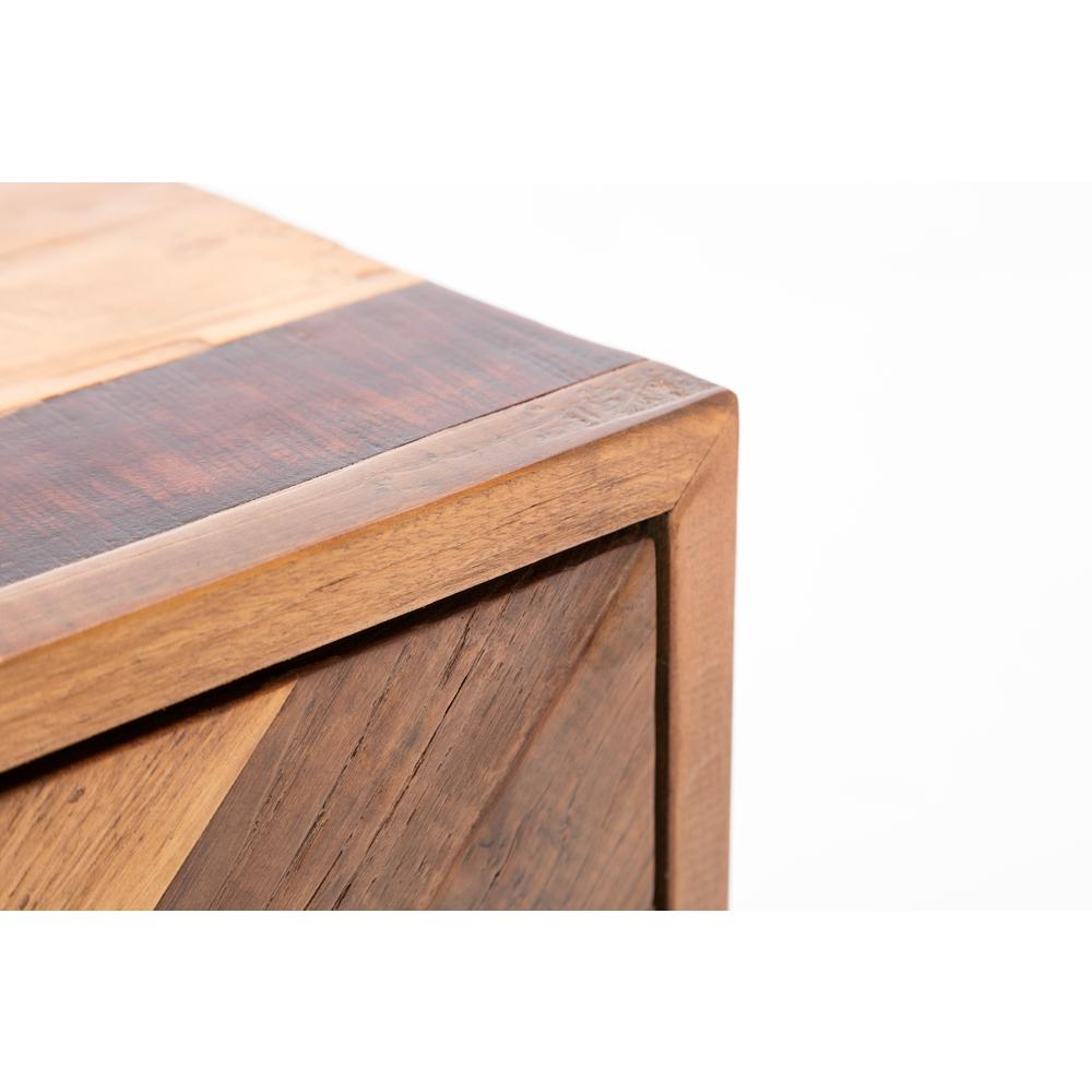 Benton Oak Wood 3 Drawer Nightstand - Natural Oak Finish. Picture 1