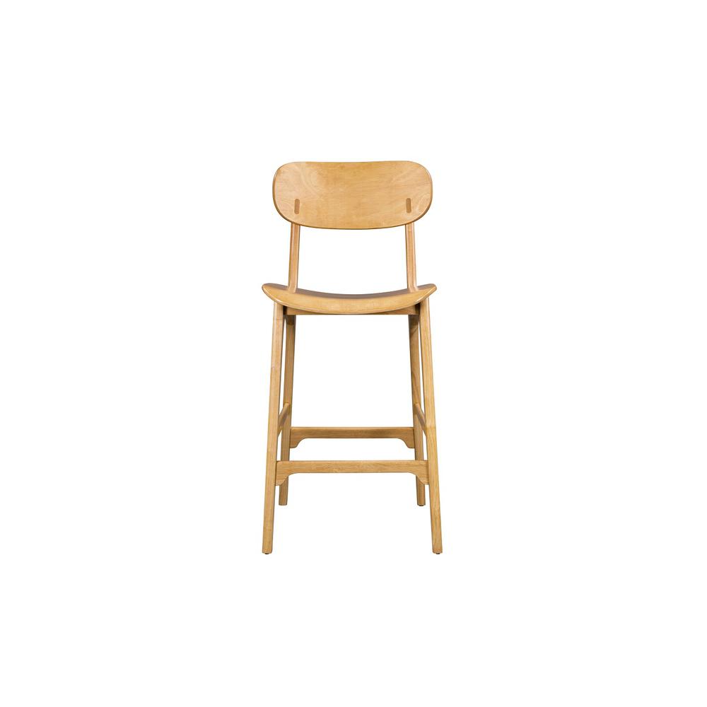 Solvang Wood Bar Stool - Natural Finish. Picture 2