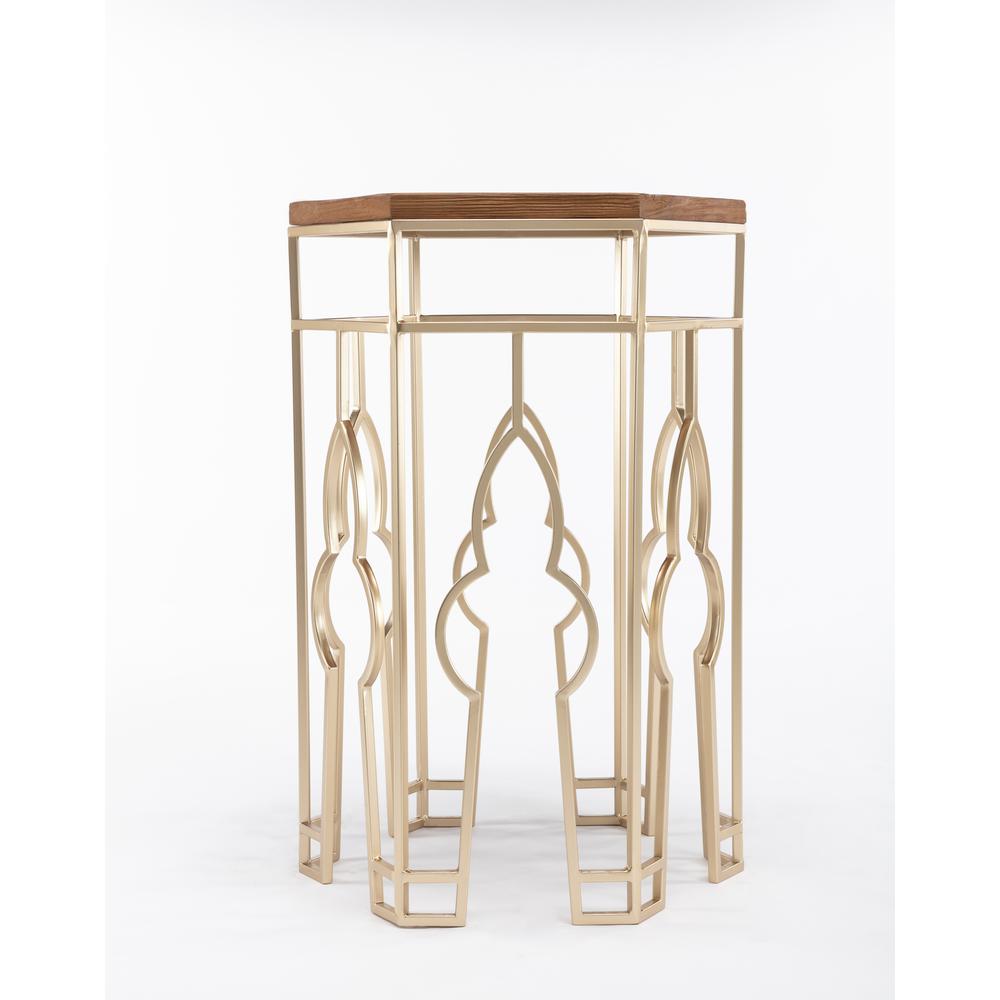 Genevieve Nesting Tables, Gold & Natural. Picture 20