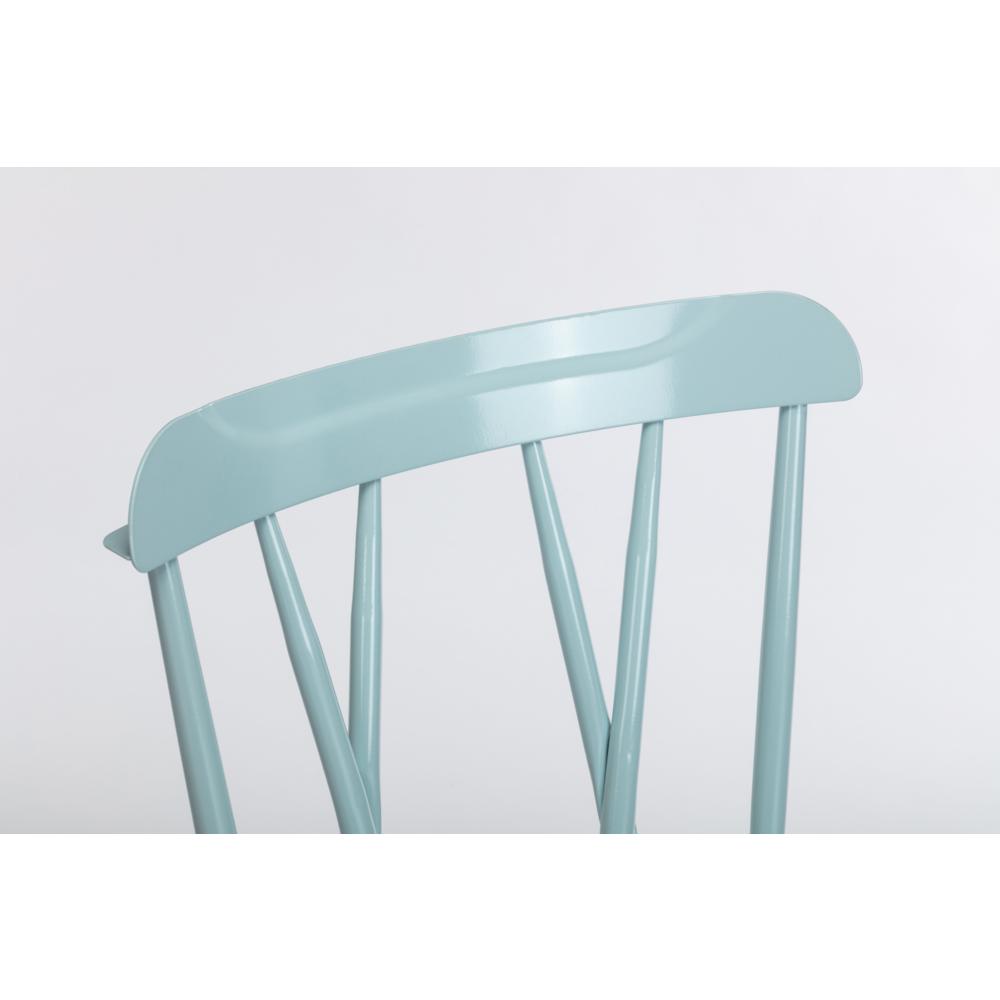 Savannah Light Blue Metal Dining Chair - Set of 2. Picture 24