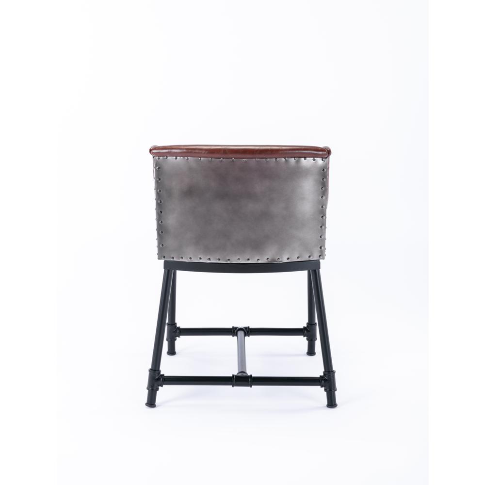 Parlor Faux Leather Adjustable Bar Stool - Desert Red. Picture 15