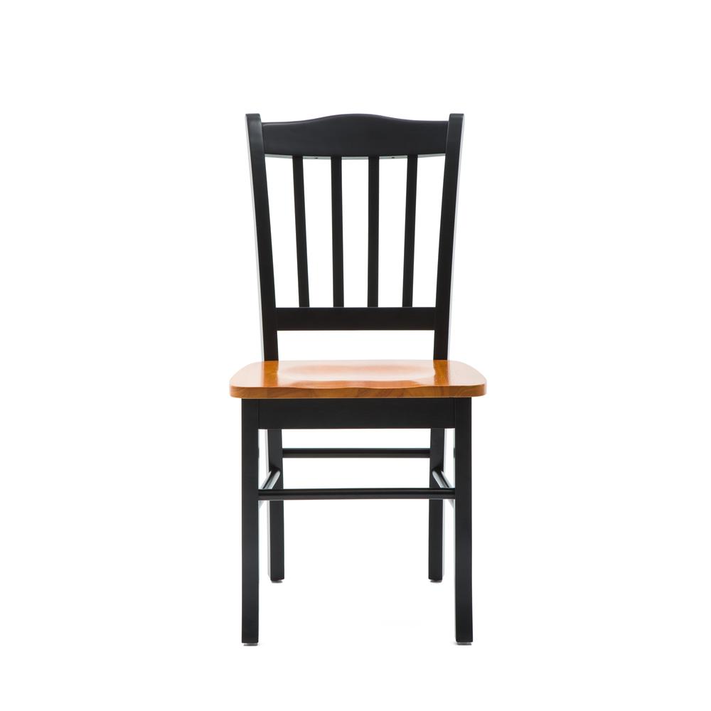 Shaker Dining Chairs, Set of 2 - Black/Oak. Picture 4