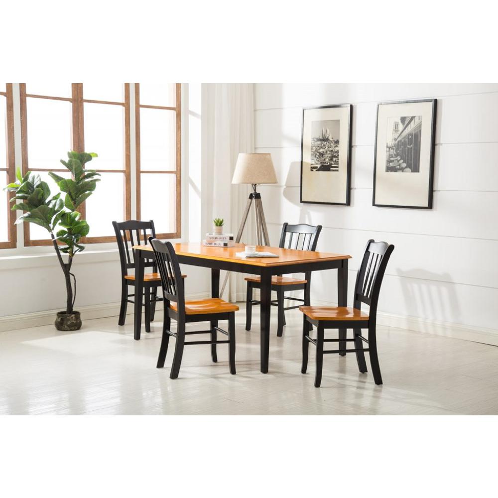 Shaker Dining Chairs, Set of 2 - Black/Oak. Picture 10