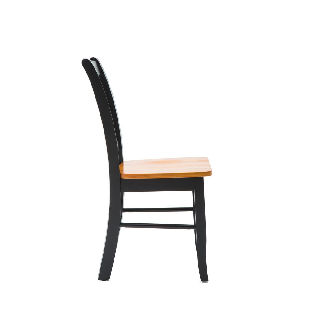 Shaker Dining Chairs, Set of 2 - Black/Oak. Picture 12