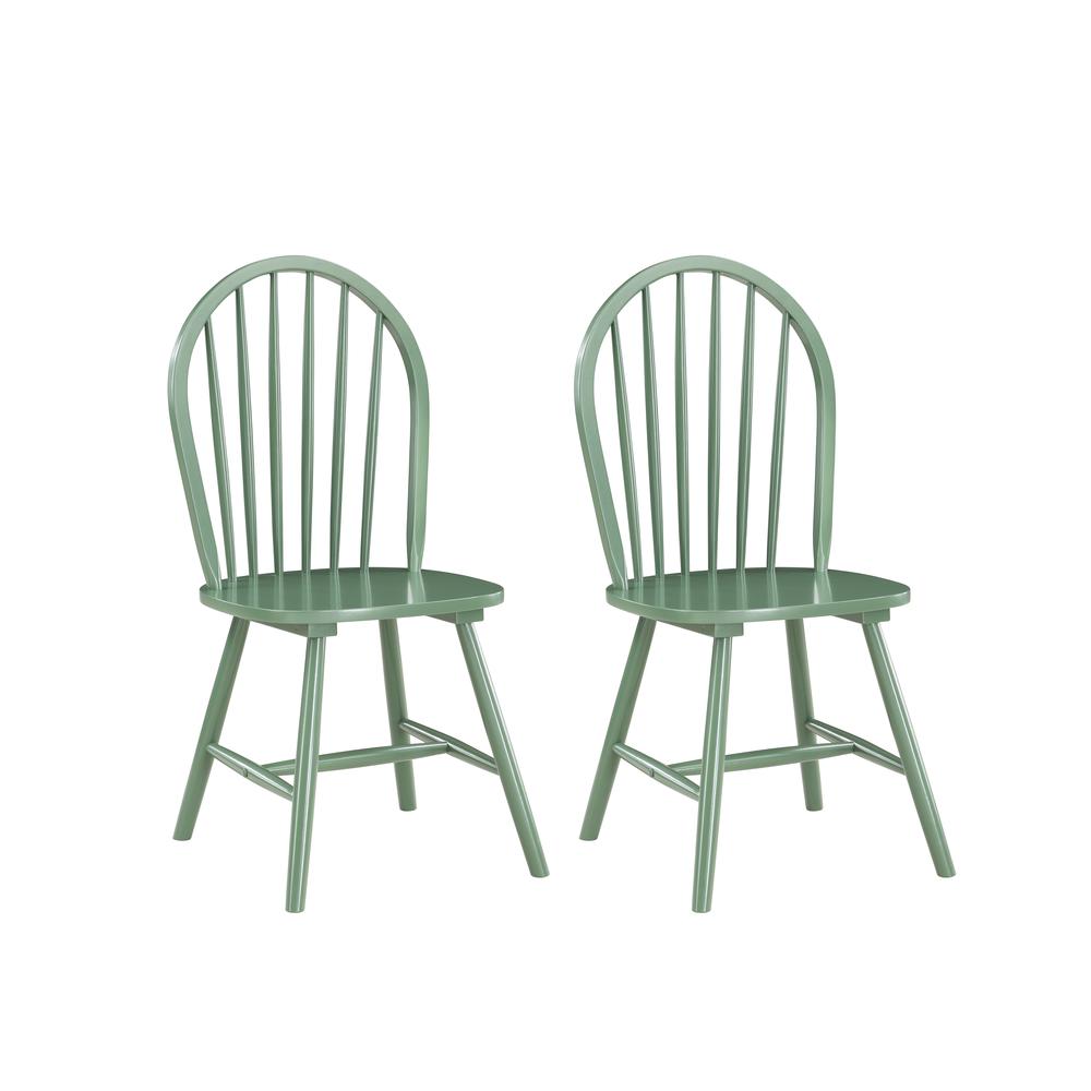 Carolina Dining Chairs – Set of 2 - Equestrian Green. Picture 1