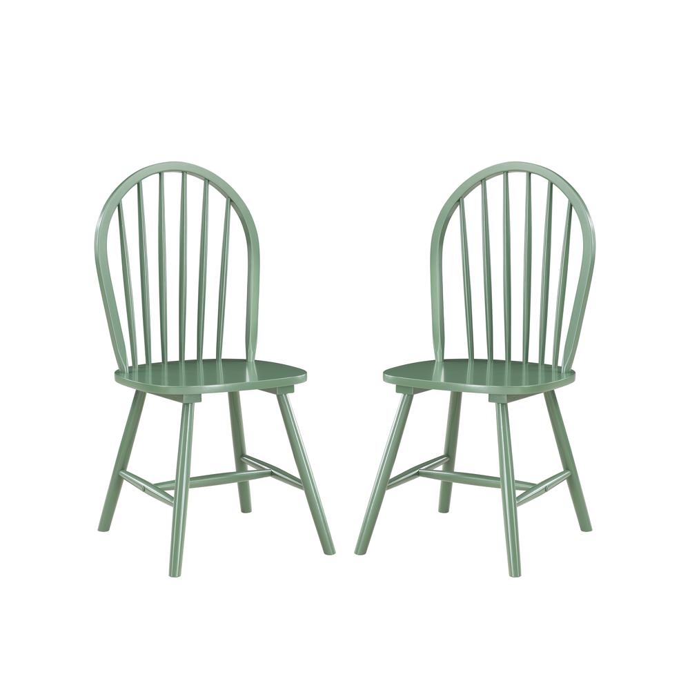 Carolina Dining Chairs – Set of 2 - Equestrian Green. Picture 3