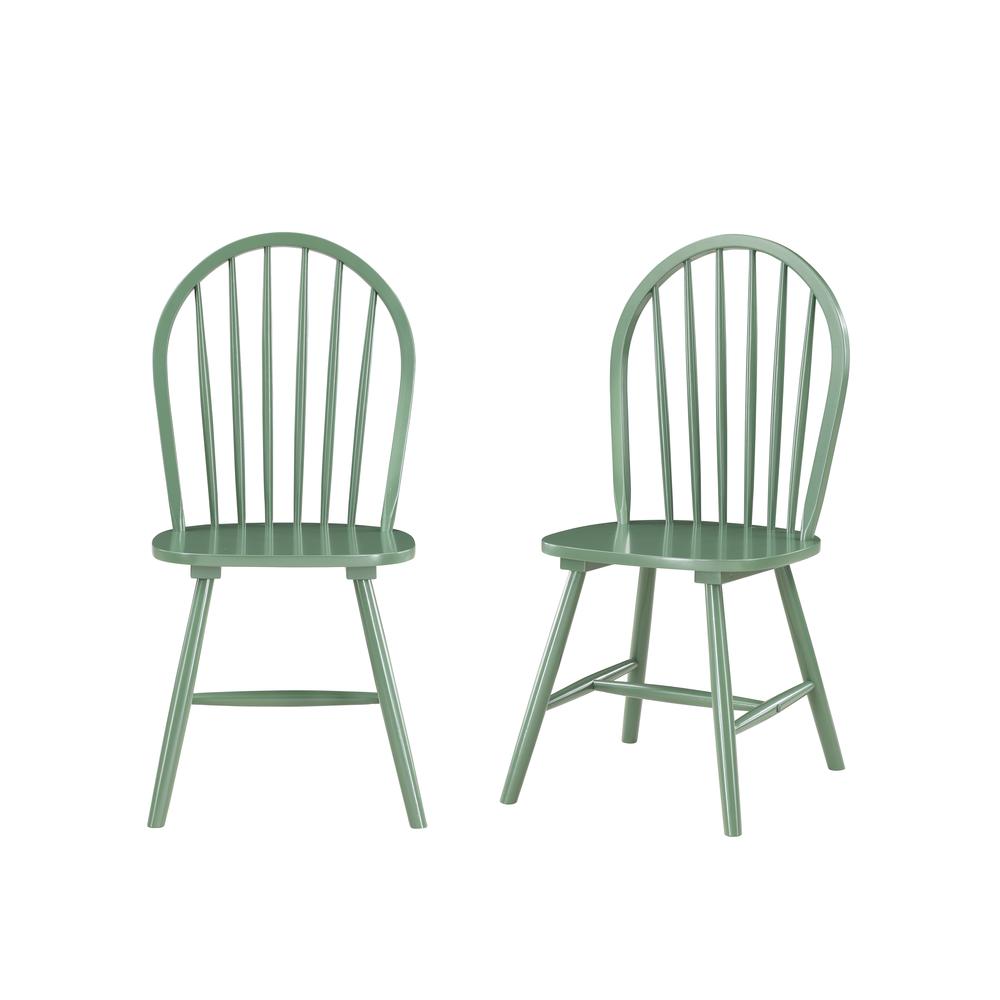 Carolina Dining Chairs – Set of 2 - Equestrian Green. Picture 2