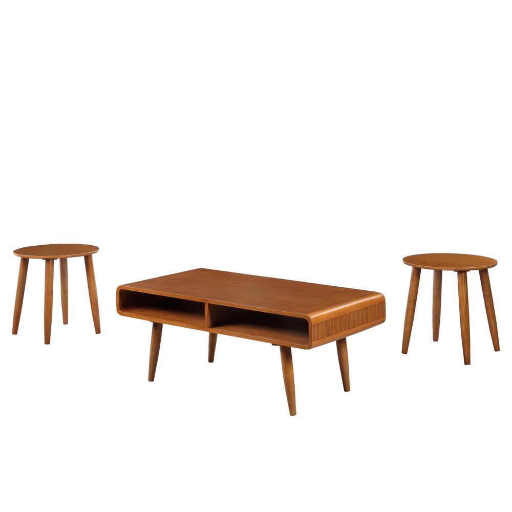 Svenska 3-Piece Occasional Table Set - Walnut. Picture 1