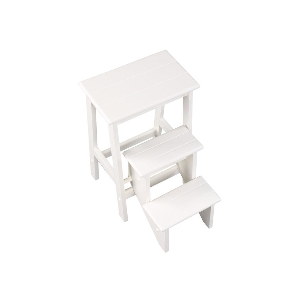 24" STEP STOOL [WHITE], White. Picture 2