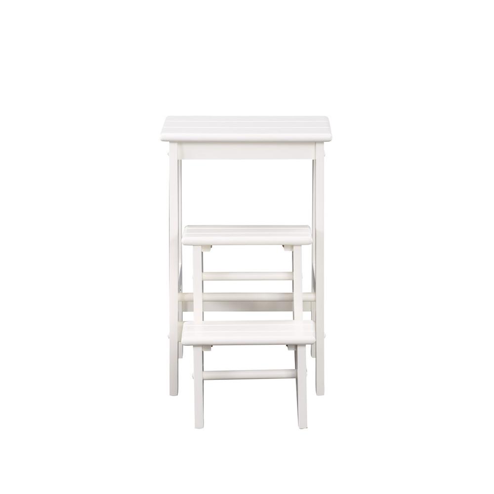24" STEP STOOL [WHITE], White. Picture 4