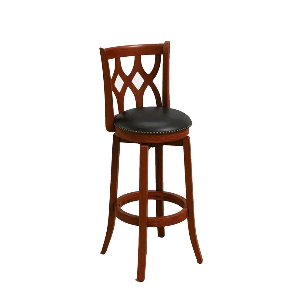 Cathedral Swivel Bar Stool - Cherry. Picture 1