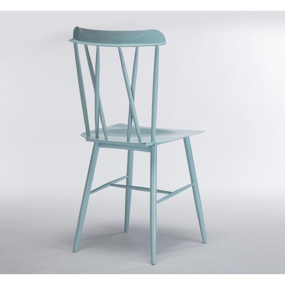 Savannah Light Blue Metal Dining Chair - Set of 2. Picture 23