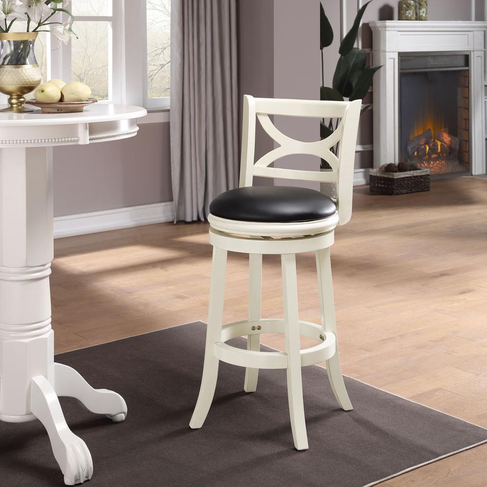 Florence stool 29" - Distressed White. Picture 5