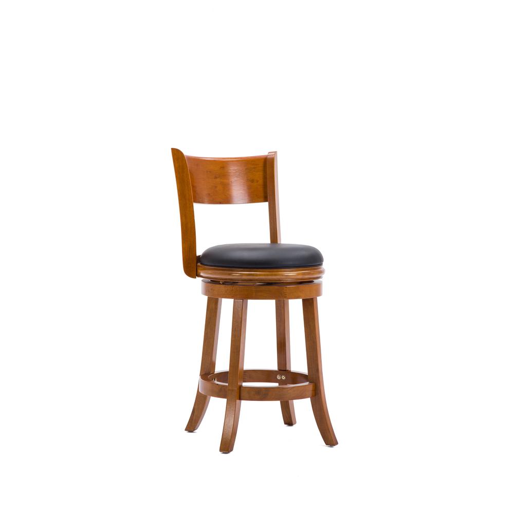 Palmetto Swivel Counter Stool  - Fruitwood. Picture 1