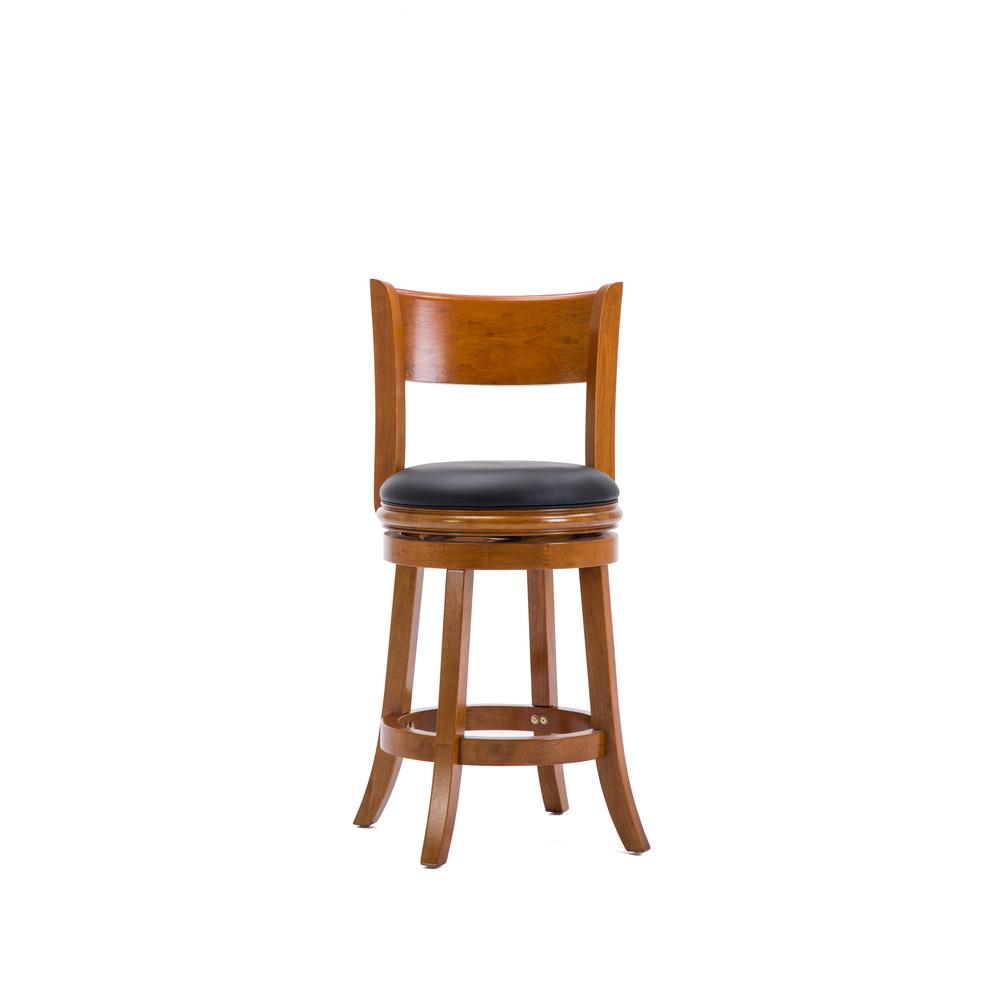 Palmetto Swivel Counter Stool  - Fruitwood. Picture 4