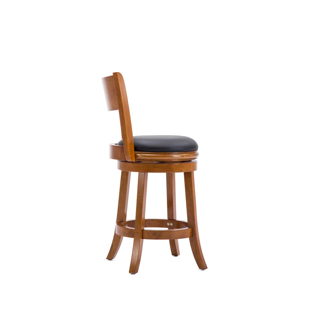 Palmetto Swivel Counter Stool  - Fruitwood. Picture 6