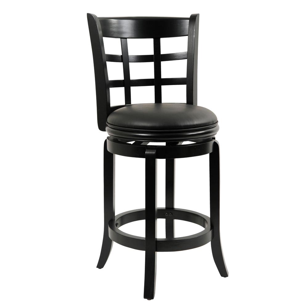 24" KYOTO SWVL STOOL [BLACK], 24" - Black. The main picture.