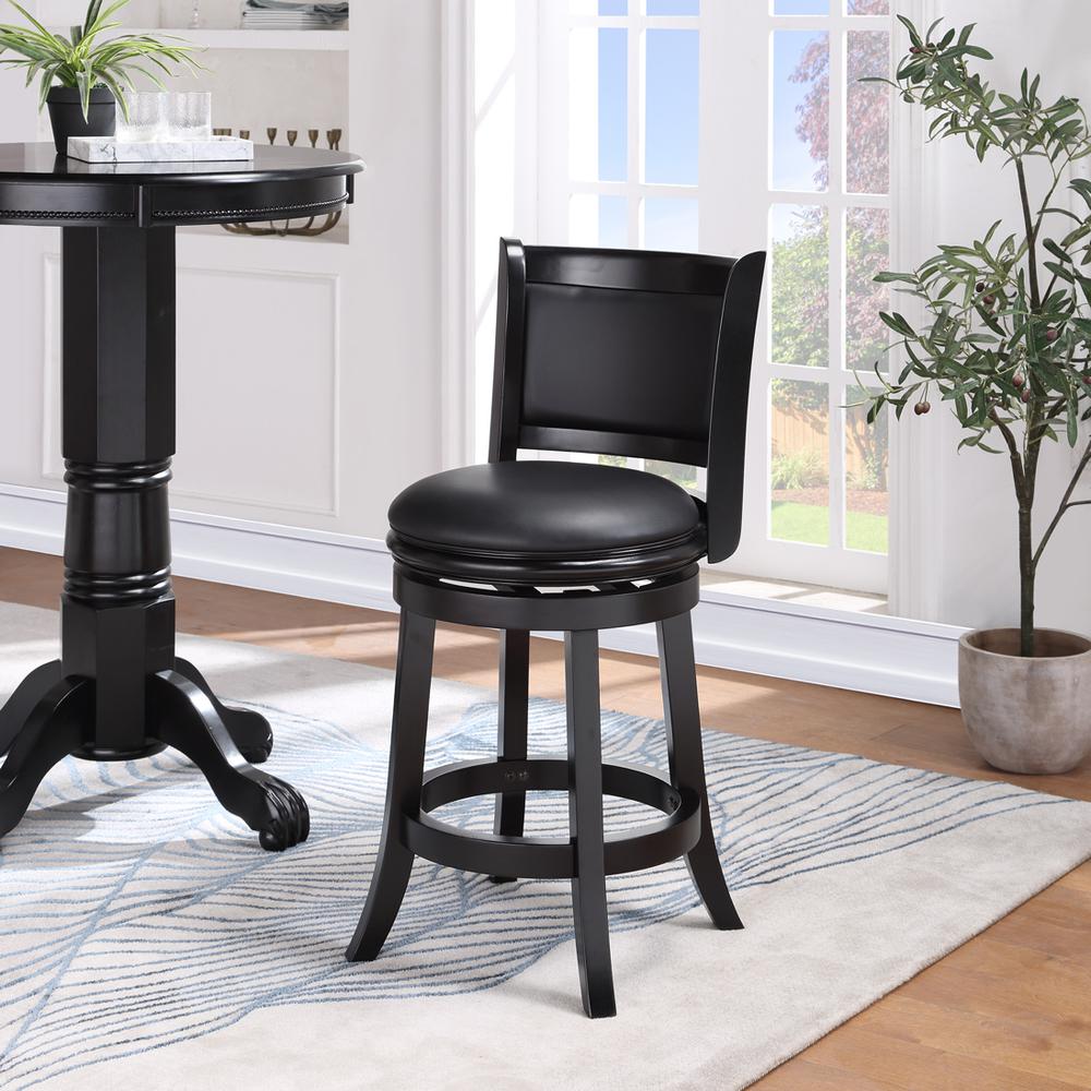 Augusta Swivel Counter Stool - Black. Picture 5