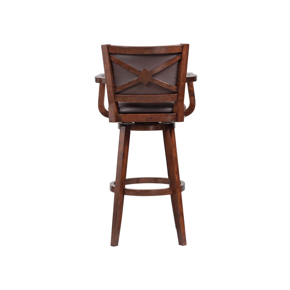 Broadmoor Extra Tall Swivel Bar Stool With Arms - Cappuccino. Picture 3