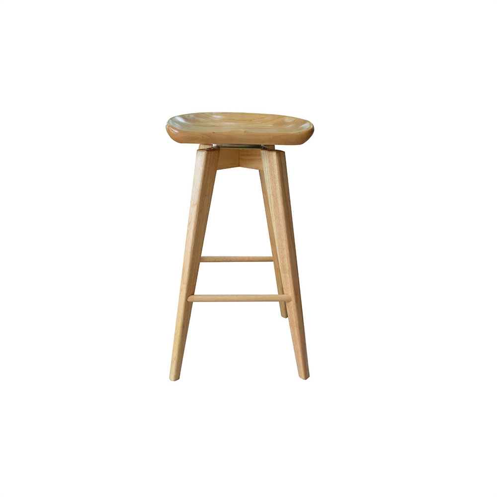 24" Bali Swivel Stool, Natural. Picture 2