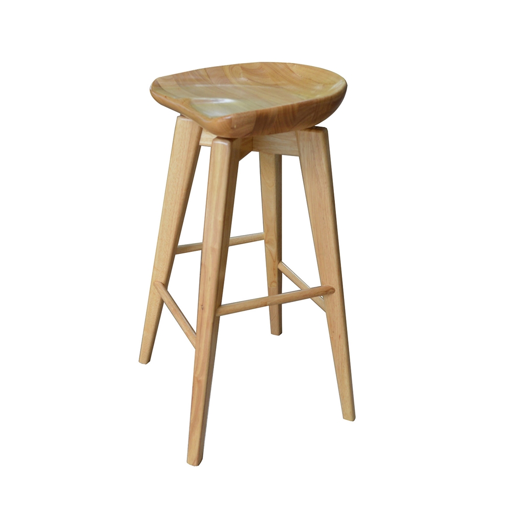 24" Bali Swivel Stool, Natural. Picture 1