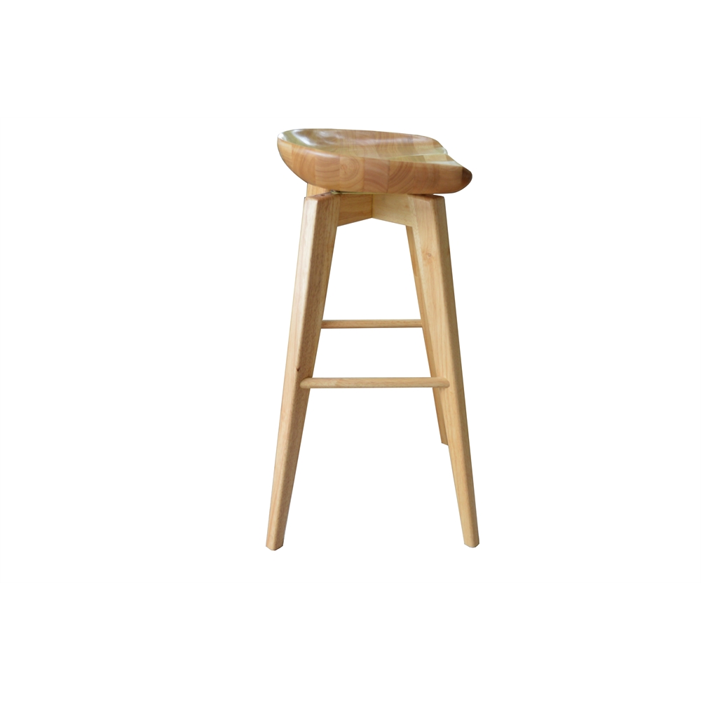 24" Bali Swivel Stool, Natural. Picture 3