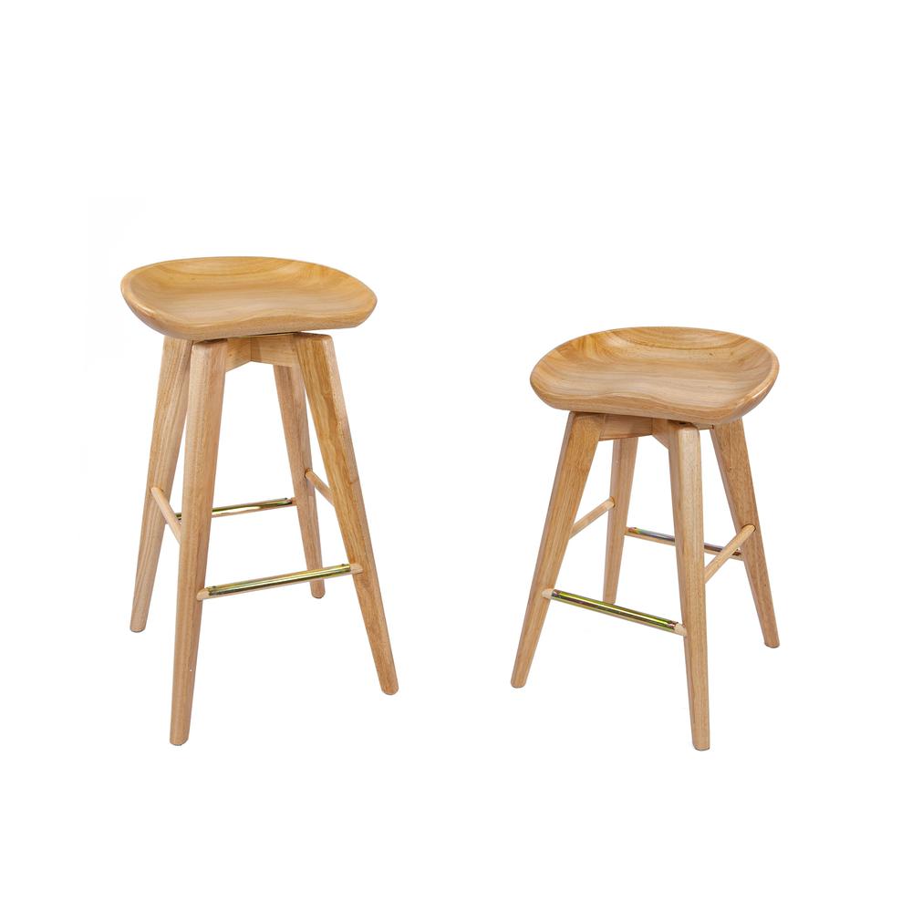 Bali Backless Swivel Bar Stool - Natural. Picture 5