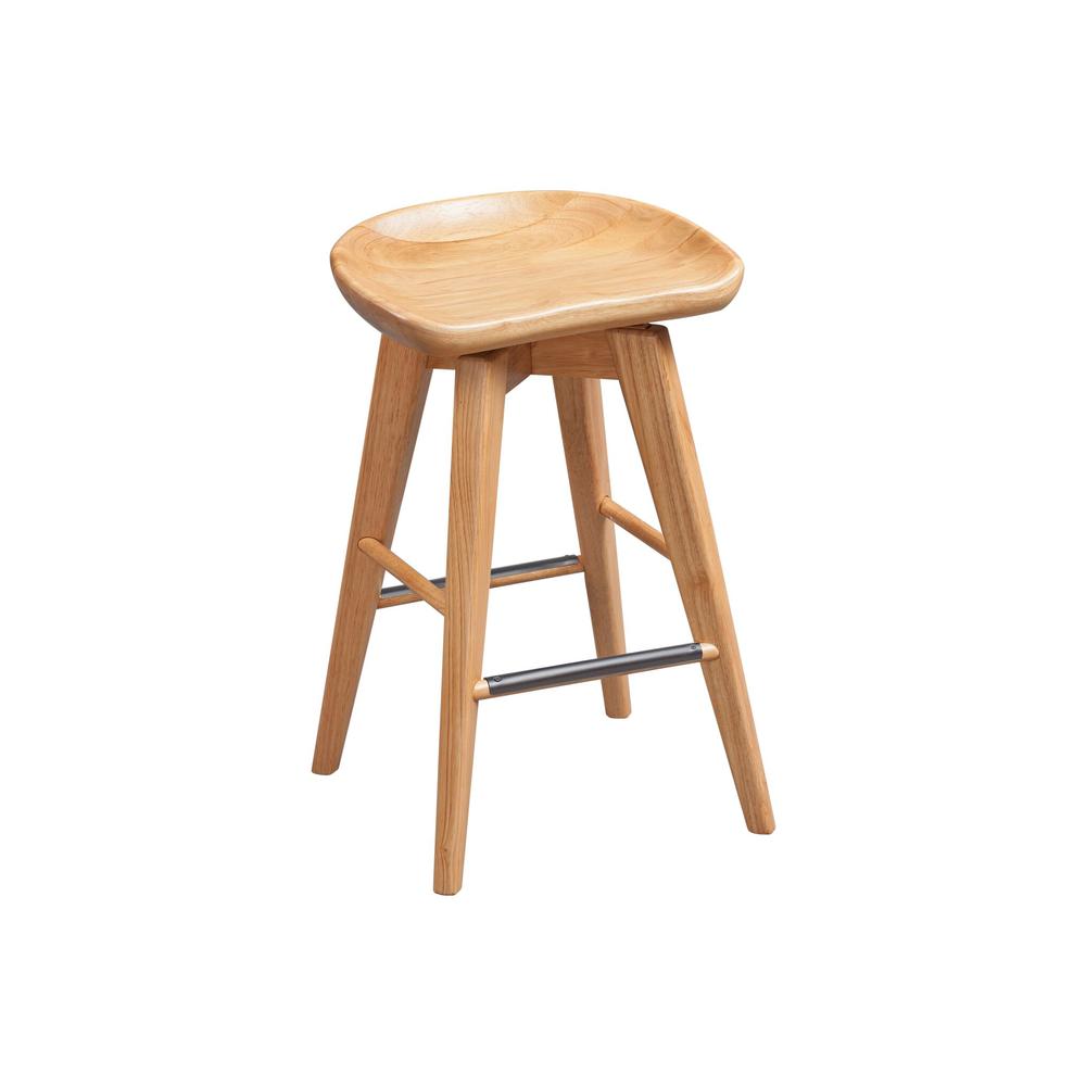 Bali Backless Swivel Counter Stool - Natural. Picture 1