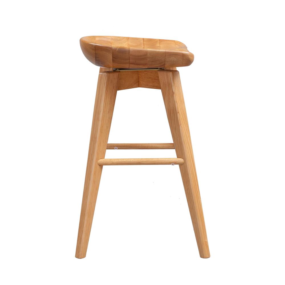 Bali Backless Swivel Counter Stool - Natural. Picture 3