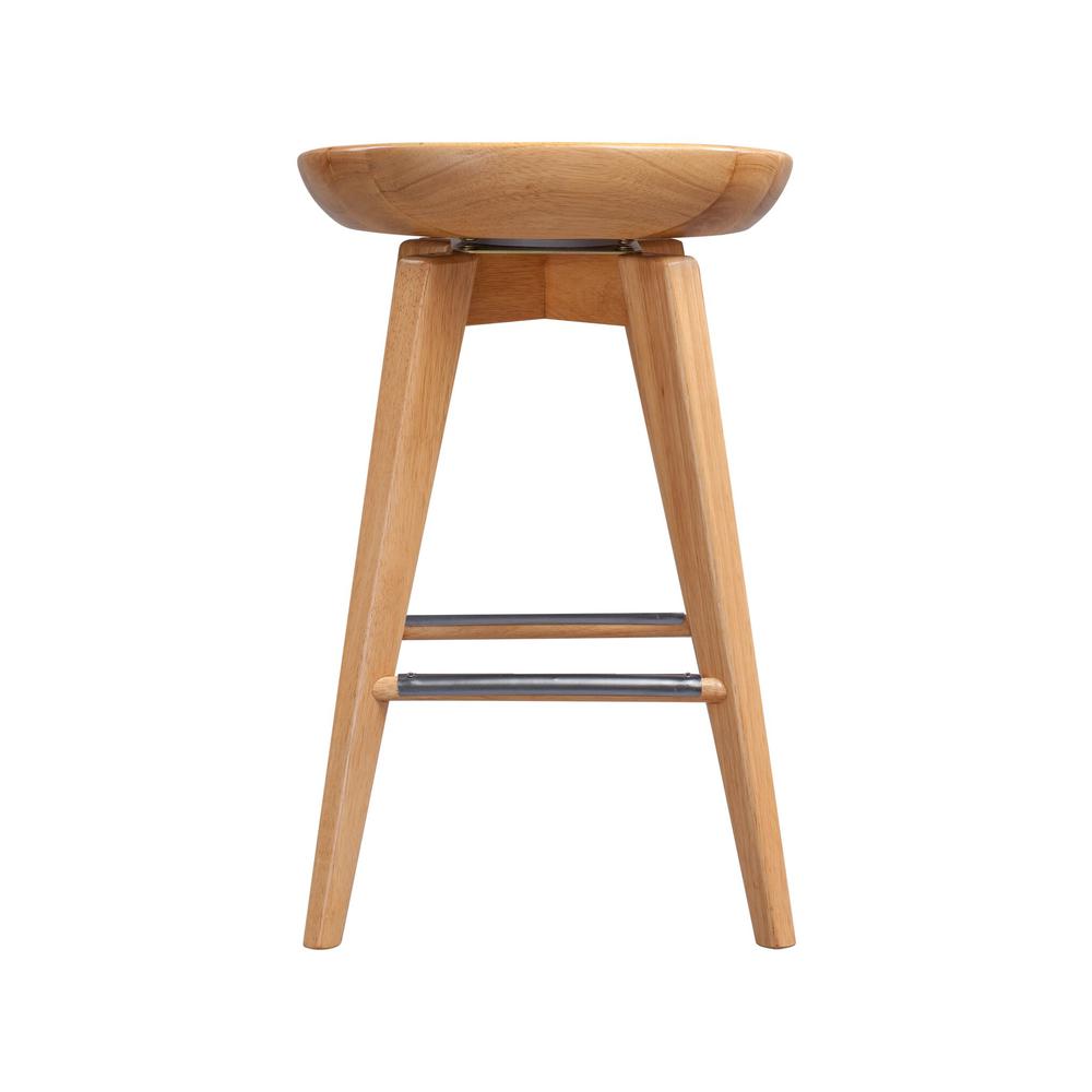 Bali Backless Swivel Counter Stool - Natural. Picture 4