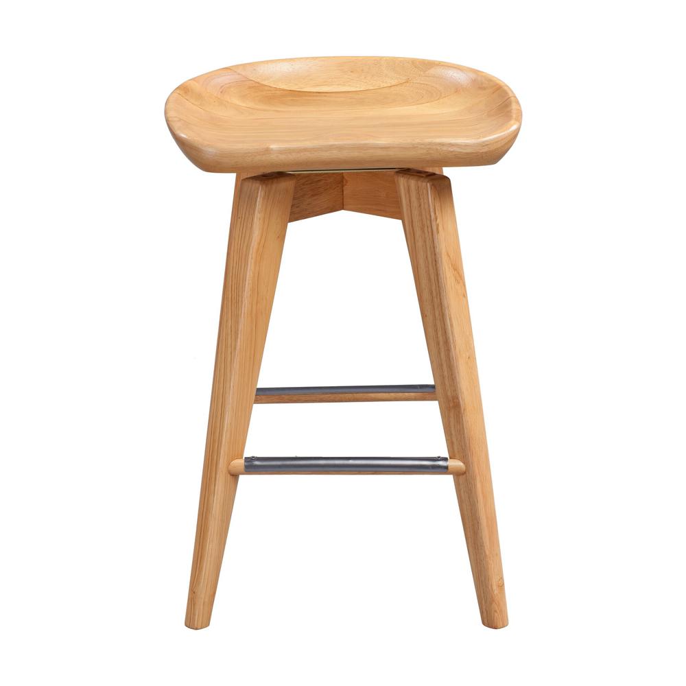 Bali Backless Swivel Counter Stool - Natural. Picture 2