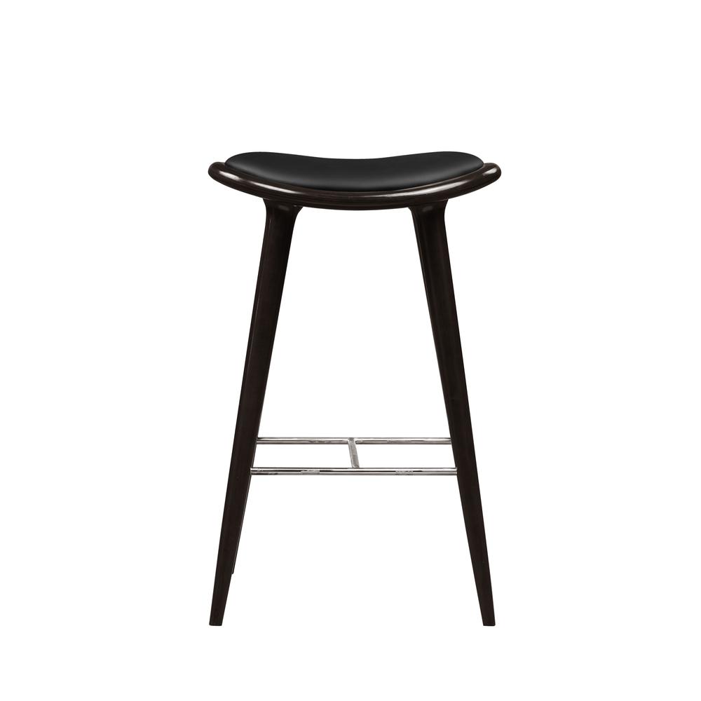 Lucio Oval Backless Bar Stool - Cappuccino/Black. Picture 3