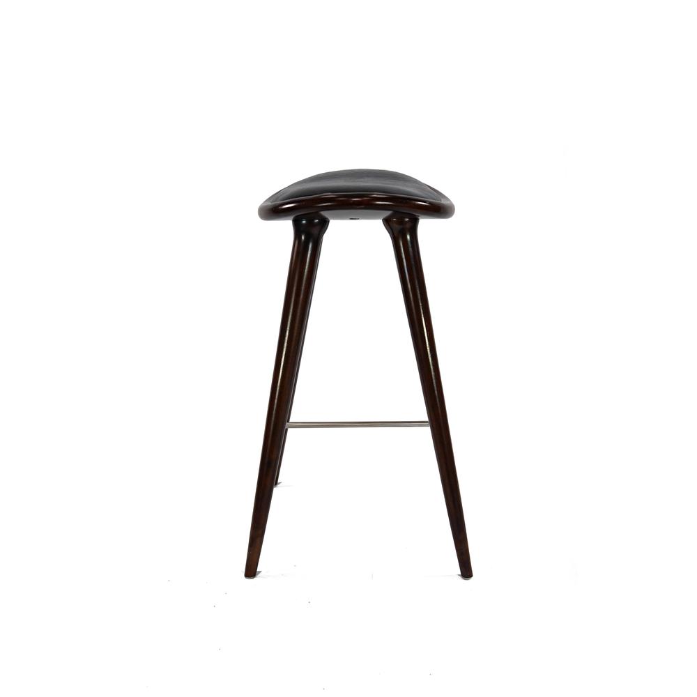 Lucio Oval Backless Bar Stool - Cappuccino/Black. Picture 5