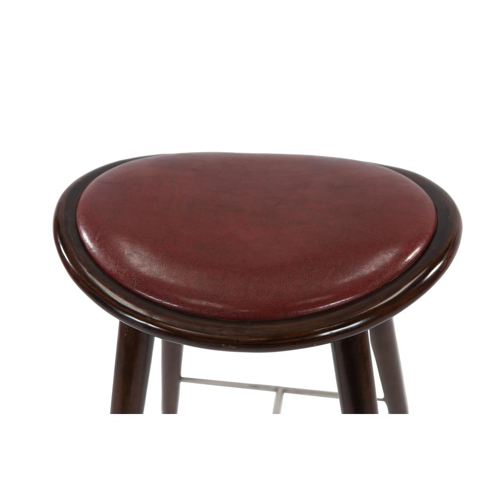 Lucio Oval Backless Bar Stool - Cappuccino/Brown. Picture 4