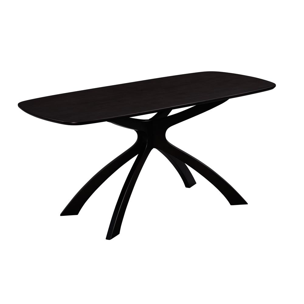 Orleans 63" Cozy Corner Dining Table - Black. Picture 2