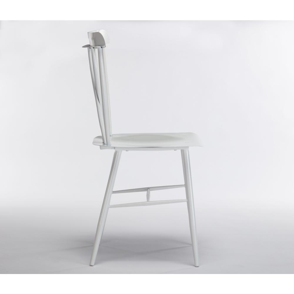 Savannah White Metal Dining Chair - Set of 2. Picture 16