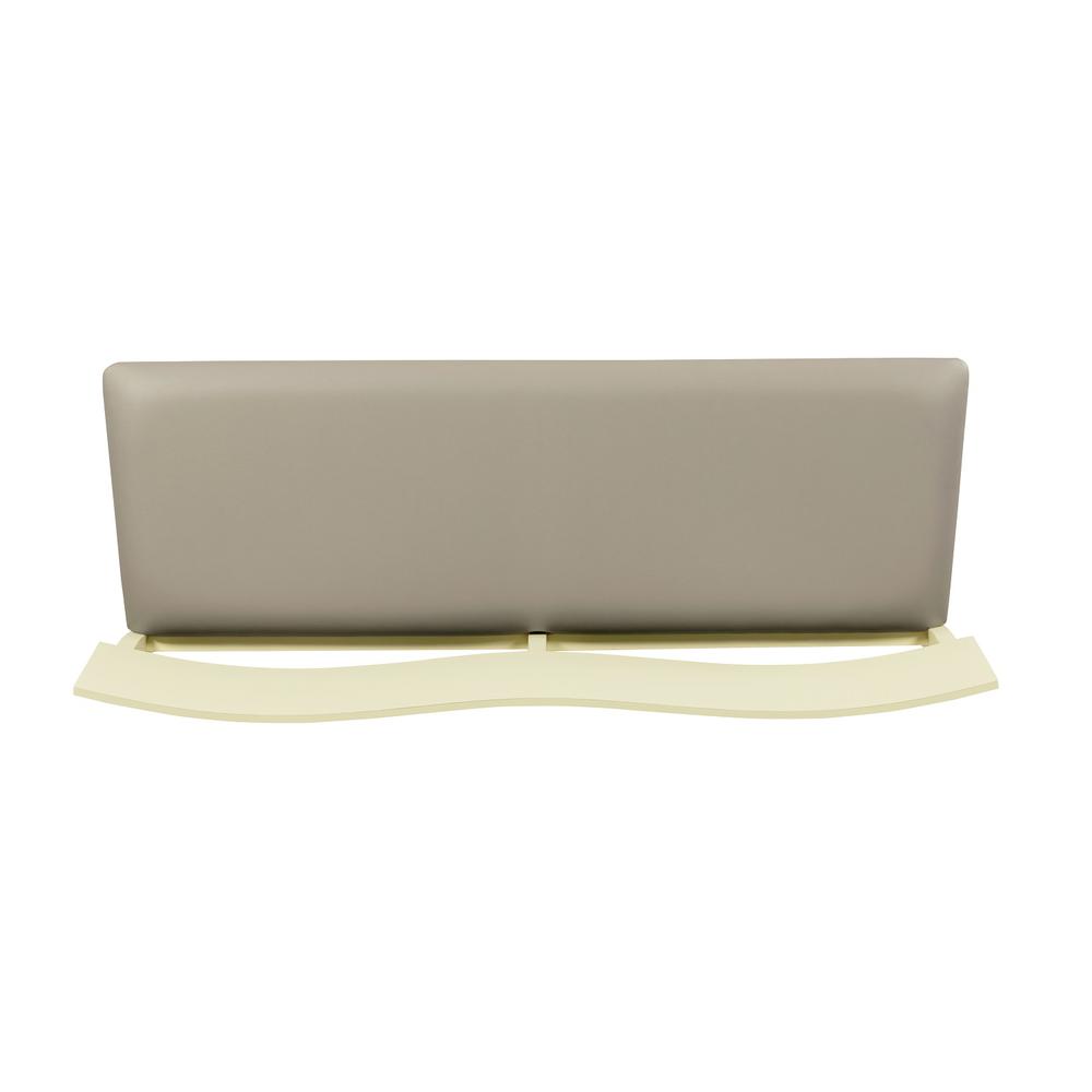 Capella Beige Faux Leather Dining Height Bench - Buttermilk. Picture 4
