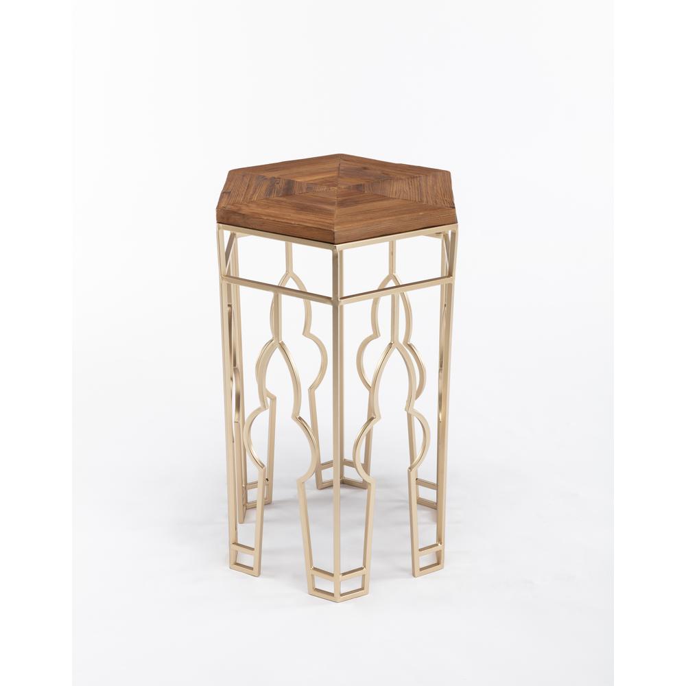 Genevieve Nesting Tables, Gold & Natural. Picture 25