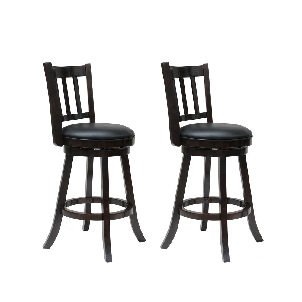 Bloomington Swivel Counter Stool - Cappuccino - Set of 2. Picture 1