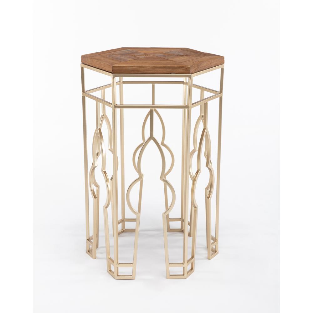 Genevieve Nesting Tables, Gold & Natural. Picture 24