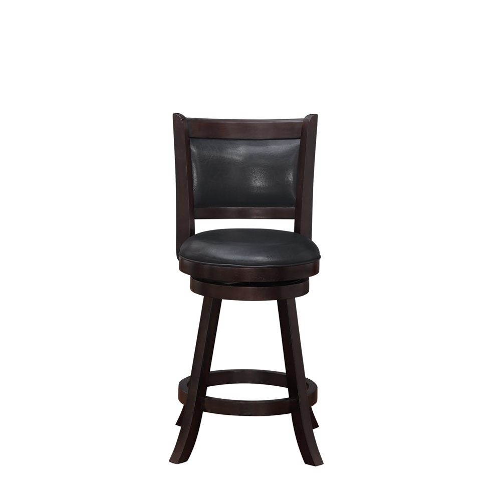 24" Rhea Swivel Counter Stool, Merlot. Picture 1