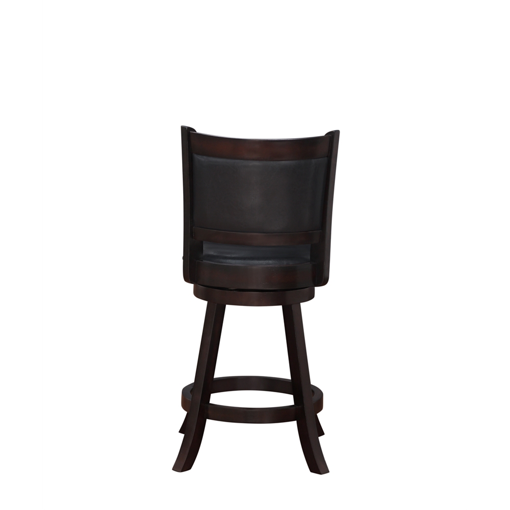 24" Rhea Swivel Counter Stool, Merlot. Picture 3