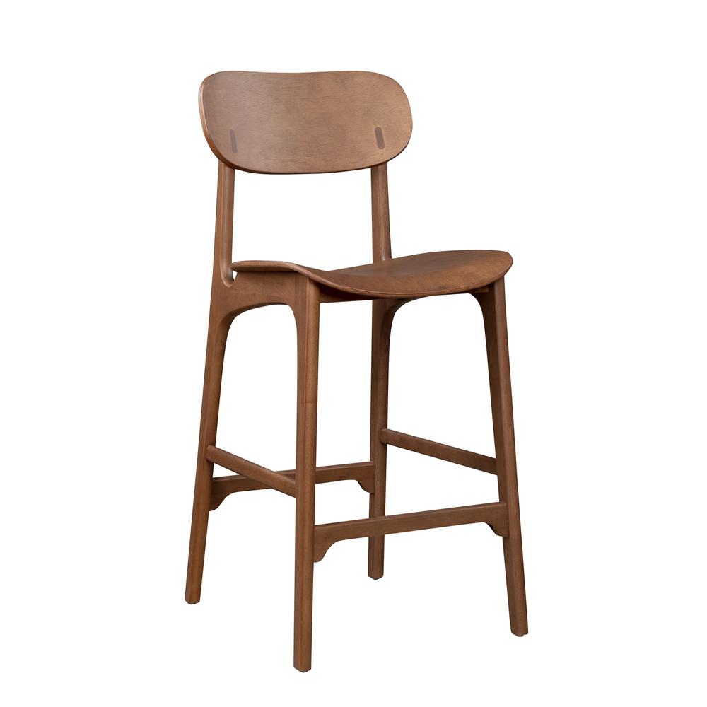 Solvang Wood Bar Stool- Brown Ale Finish. Picture 1