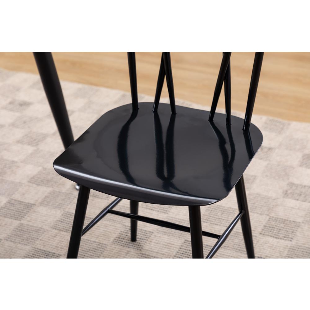 Savannah Black Metal Dining Chair - Set of 2. Picture 11