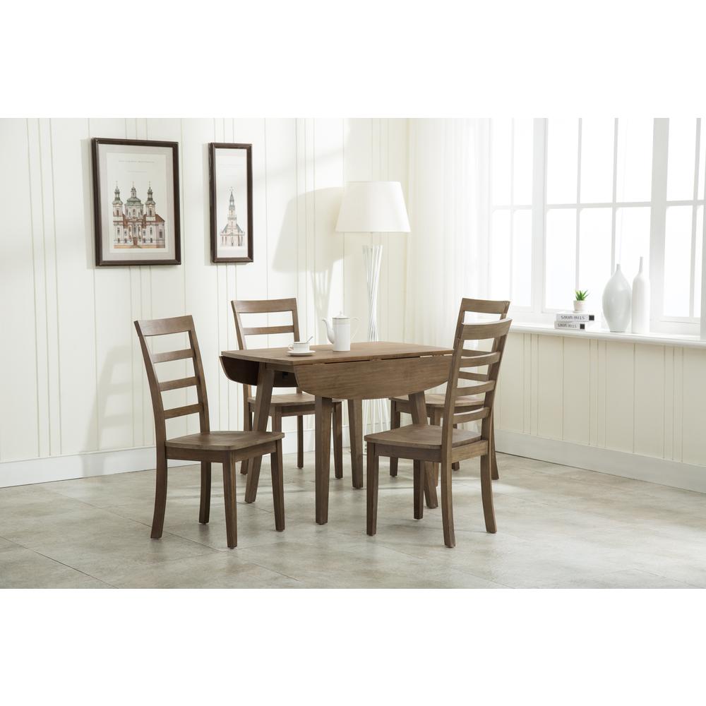 Boulder 5-Piece Dining Set - Barnwood Wire-Brush. Picture 3