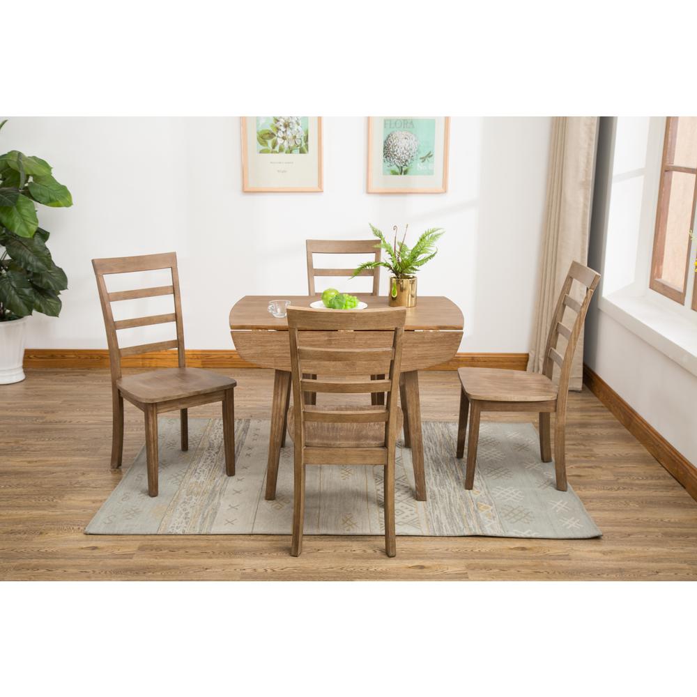 Boulder 5-Piece Dining Set - Barnwood Wire-Brush. Picture 1