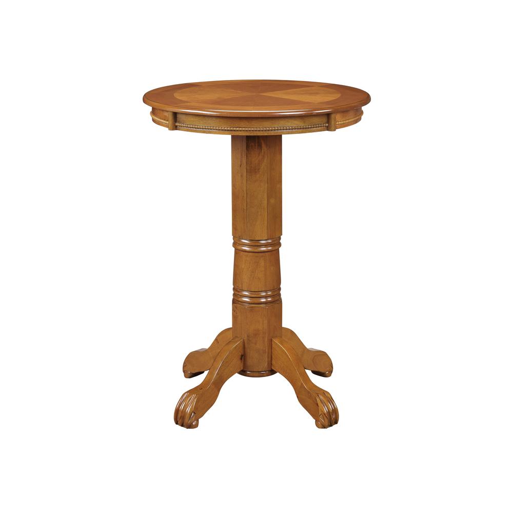 Florence 42" Height Pub Table - Distressed Brushed Oak. Picture 1