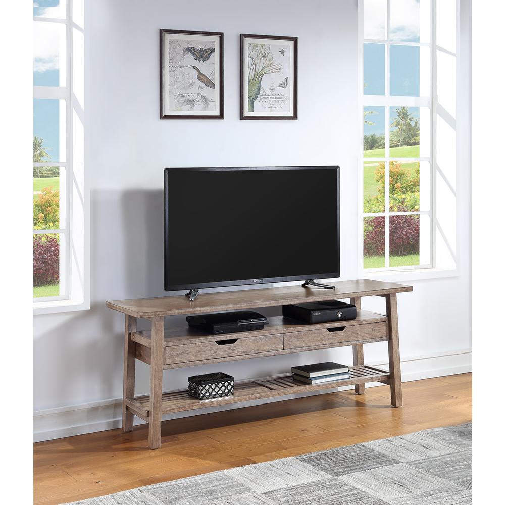 Sonoma TV Stand [Barnwood Wire-Brush]. Picture 5
