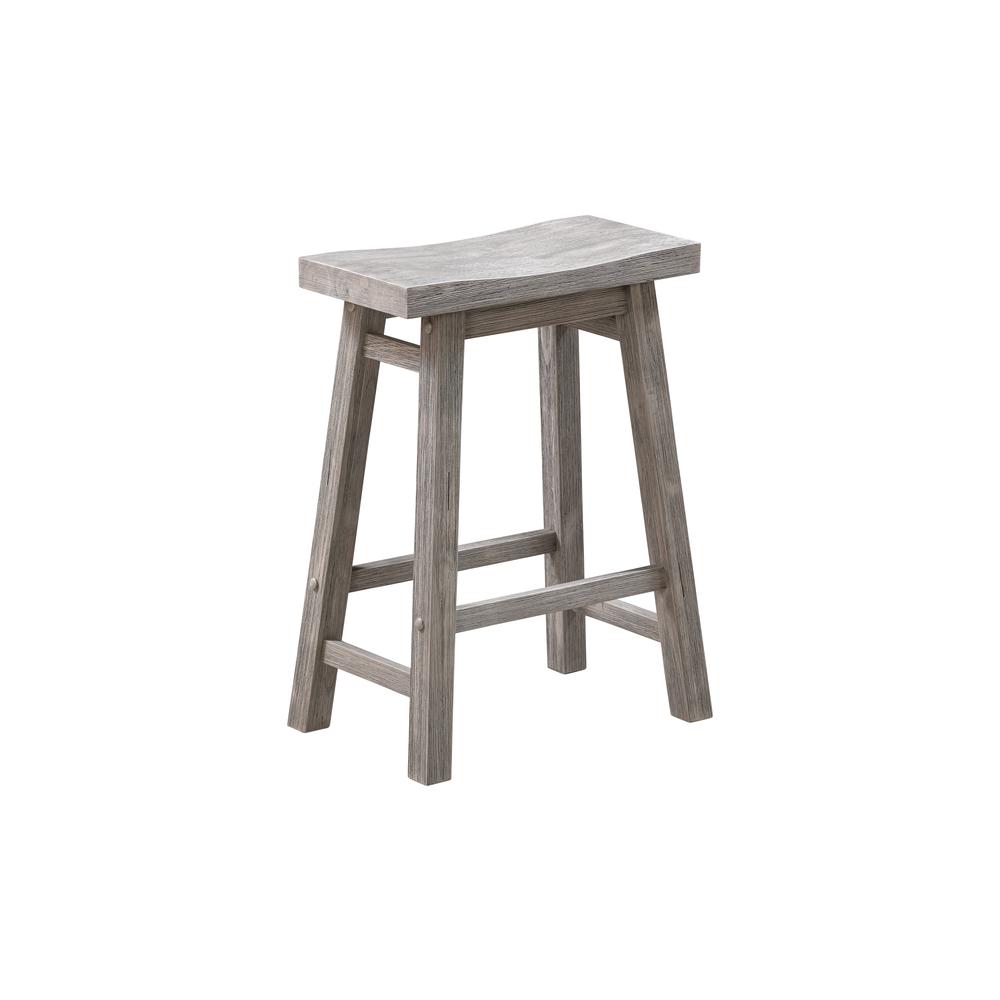 Sonoma Saddle 24" Counter Stool [Storm Gray Wire-Brush], 2-Pack. Picture 3