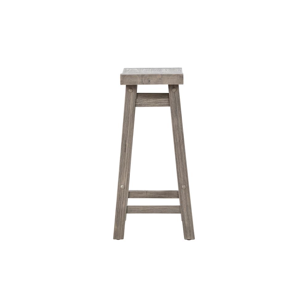 Sonoma Saddle 24" Counter Stool [Storm Gray Wire-Brush], 2-Pack. Picture 5